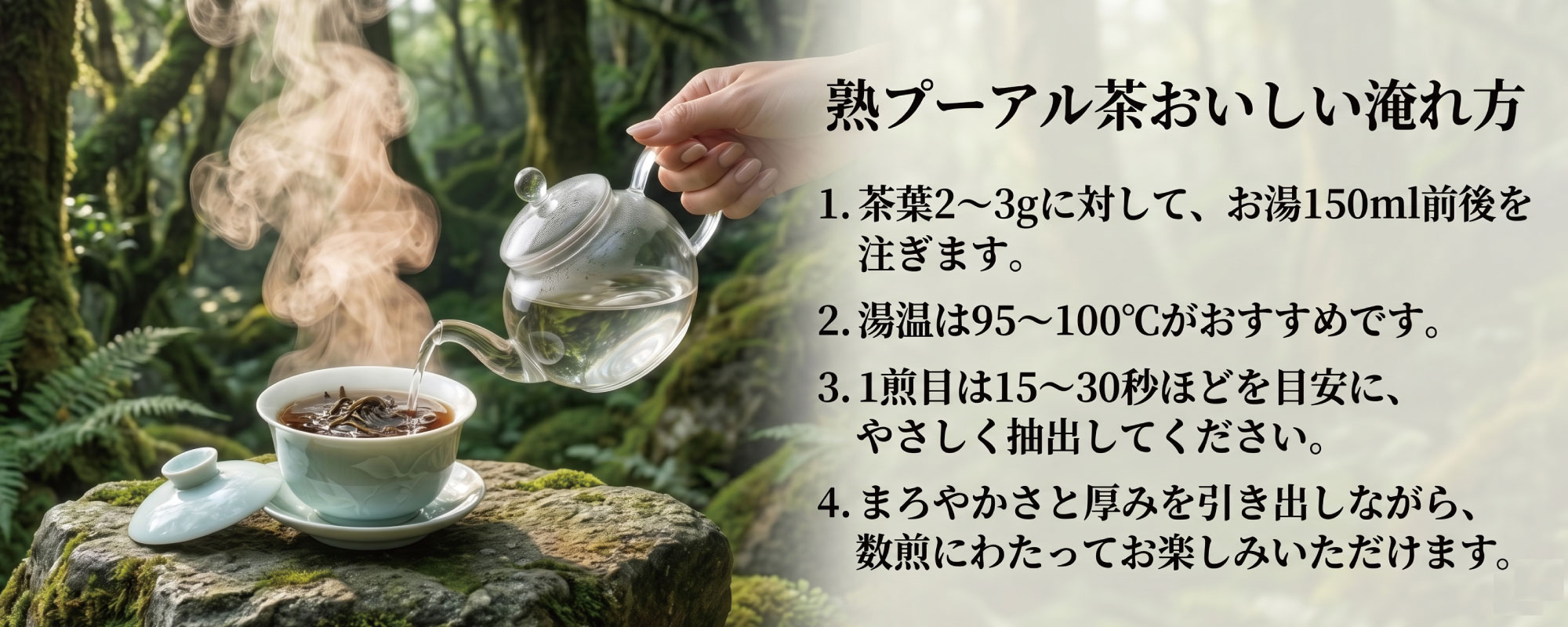 熟プーアル茶の淹れ方