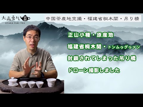 【茶産地空撮】2020年福建省桐木関の吊り橋を茶畑プロモーションビデオ完成！【中国茶・中国上海】ドローン編-004  DJI Mavic Air2の動画サムネイル